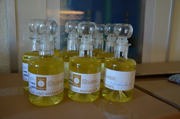 Natürlich werden im Hotel Esplanade nur hochwertige Öle zur Herstellung der Pflegprodukte verwendet ©entdecker-greise.de